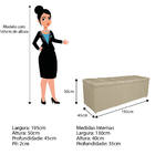 Kit Cabeceira E Calçadeira Manchester 195 Cm King Size Linho