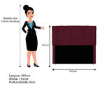 Kit Cabeceira E Calçadeira Manchester 195 Cm King Size Suede