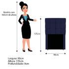 Kit Cabeceira E Calçadeira Manchester 90 Cm Solteiro Corano -