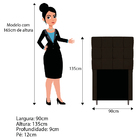 Kit Cabeceira E Calçadeira Manchester 90 Cm Solteiro Corano M