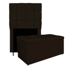 Kit Cabeceira E Calçadeira Manchester 90 Cm Solteiro Corano M