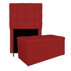 Kit Cabeceira E Calçadeira Manchester 90 Cm Solteiro Corano V