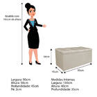 Kit Cabeceira E Calçadeira Manchester 90 Cm Solteiro Suede -