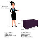 Kit Cabeceira E Calçadeira Manchester 90 Cm Solteiro Suede -