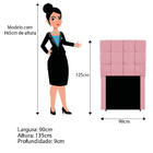 Kit Cabeceira E Calçadeira Manchester 90 Cm Solteiro Suede -