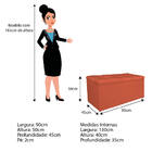 Kit Cabeceira E Calçadeira Manchester 90 Cm Solteiro Suede -