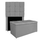 Kit Cabeceira E Calçadeira Manchester 90 Cm Solteiro Suede -