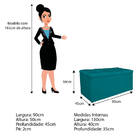 Kit Cabeceira E Calçadeira Manchester 90 Cm Solteiro Suede -