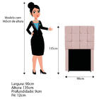 Kit Cabeceira E Calçadeira Manchester 90 Cm Solteiro Suede -