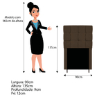 Kit Cabeceira E Calçadeira Manchester 90 Cm Solteiro Suede Ma