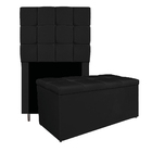 Kit Cabeceira E Calçadeira Manchester 90 Cm Solteiro Suede Pr