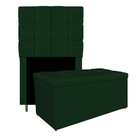 Kit Cabeceira E Calçadeira Manchester 90 Cm Solteiro Suede Ve