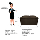 Kit Cabeceira E Calçadeira Munique 100 Cm Solteiro Corano Mar