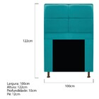 Kit Cabeceira E Calçadeira Munique 100 Cm Solteiro Suede Azul