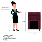 Kit Cabeceira E Calçadeira Munique 100 Cm Solteiro Suede Bord