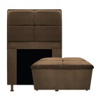 Kit Cabeceira E Calçadeira Munique 100 Cm Solteiro Suede Marr