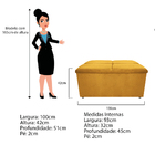 Kit Cabeceira E Calçadeira Munique 100 Cm Solteiro Suede Most