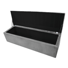 Kit Cabeceira E Calçadeira Munique 140 Cm Casal Corano Cinza