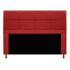 Kit Cabeceira E Calçadeira Munique 140 Cm Casal Corano Vermel