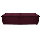 Kit Cabeceira E Calçadeira Munique 140 Cm Casal Suede Bordô -