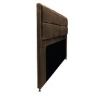 Kit Cabeceira E Calçadeira Munique 140 Cm Casal Suede Marrom
