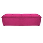 Kit Cabeceira E Calçadeira Munique 140 Cm Casal Suede Pink -