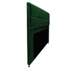 Kit Cabeceira E Calçadeira Munique 140 Cm Casal Suede Verde -