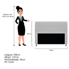 Kit Cabeceira E Calçadeira Munique 160 Cm Queen Size Corano B