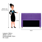 Kit Cabeceira E Calçadeira Munique 160 Cm Queen Size Corano R