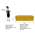 Kit Cabeceira E Calçadeira Munique 195 Cm King Size Suede Ama