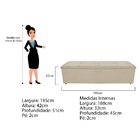 Kit Cabeceira E Calçadeira Munique 195 Cm King Size Suede Beg