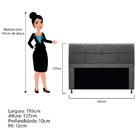 Kit Cabeceira E Calçadeira Munique 195 Cm King Size Suede Cin