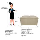 Kit Cabeceira E Calçadeira Munique 90 Cm Solteiro Corano Bege