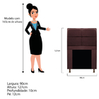 Kit Cabeceira E Calçadeira Munique 90 Cm Solteiro Corano Bord