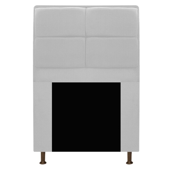 Kit Cabeceira E Calçadeira Munique 90 Cm Solteiro Corano Bran