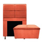 Kit Cabeceira E Calçadeira Munique 90 Cm Solteiro Suede Terra