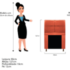 Kit Cabeceira E Calçadeira Munique 90 Cm Solteiro Suede Terra