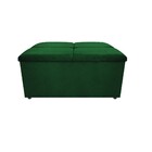 Kit Cabeceira E Calçadeira Munique 90 Cm Solteiro Suede Verde
