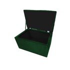 Kit Cabeceira E Calçadeira Munique 90 Cm Solteiro Suede Verde