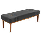 Kit Cabeceira E Calçadeira Recamier Casal 1 40m Gênova Suede