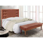 Kit Cabeceira E Calçadeira Recamier Casal 1 40m Gênova Veludo