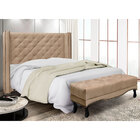 Kit Cabeceira E Calçadeira Recamier Casal 1 40m Vicenza Suede