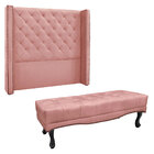 Kit Cabeceira E Calçadeira Recamier Casal 1 40m Vicenza Velud