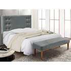 Kit Cabeceira E Calçadeira Recamier King 1 95m Gênova Veludo