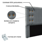 Kit Cabeceira E Calçadeira Recamier King 1 95m Gênova Veludo