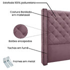 Kit Cabeceira E Calçadeira Recamier King 1 95m Vicenza Veludo