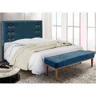 Kit Cabeceira E Calçadeira Recamier Queen 1 60m Gênova Veludo