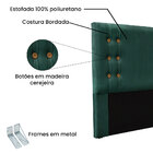 Kit Cabeceira E Calçadeira Recamier Solteiro 0 90m Gênova Vel