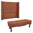 Kit Cabeceira E Calçadeira Recamier Solteiro 0 90m Vicenza Ve