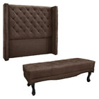 Kit Cabeceira E Calçadeira Recamier Solteiro 0 90m Vicenza Ve